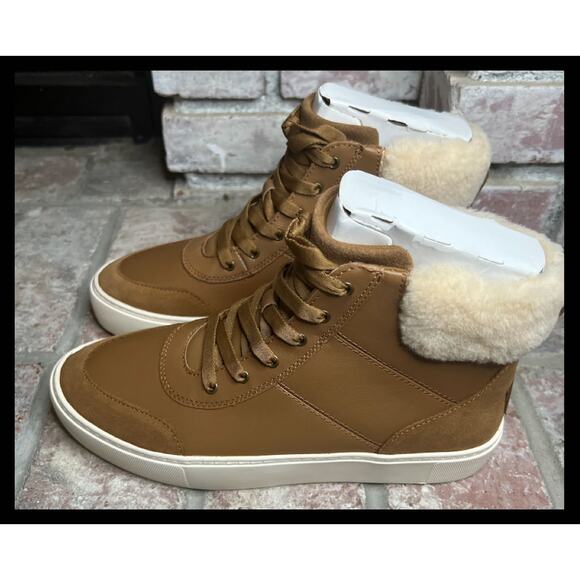 UGG Women Cakewalk UGGplush Wool Blend Upper Leather High Top Sneaker Size 9 - Picture 5 of 8